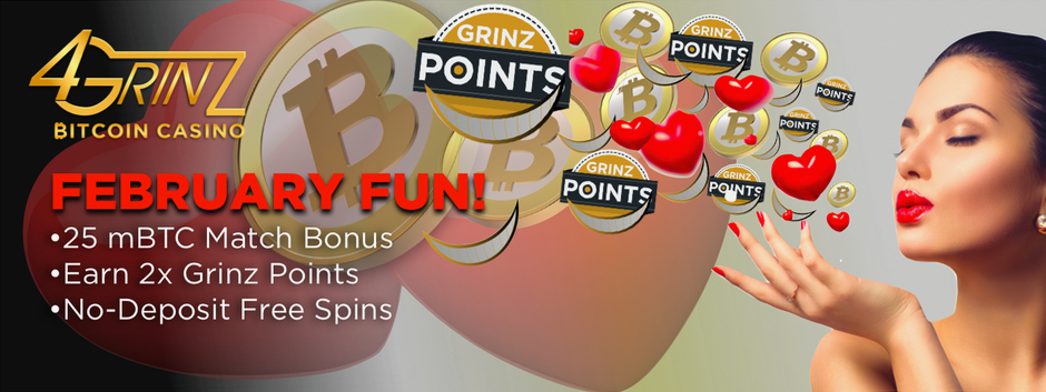 4Grinz Bitcoin Casino Valentine's Giveaways