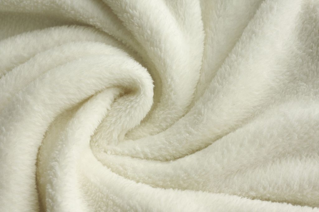 Close Up of Soft White Blanket