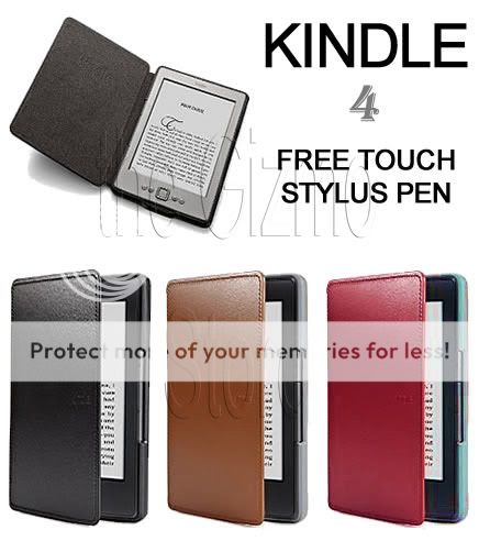 Ultra Slim Folio Leather Case Cover Protector Wallet for  Kindle 4 4G WiFi