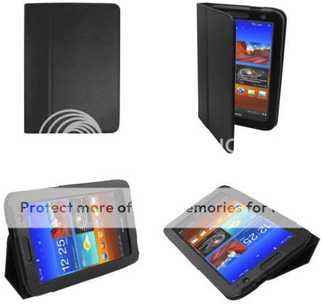 For Samsung Galaxy Tab 2 P3100 P3110 Black Flip Leather Case Cover Stand 7 0